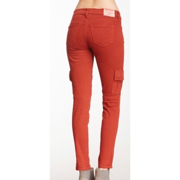 🦋True Religion Burnt Orange Cropped Pants - Picture 2 of 6